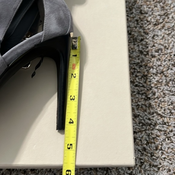 Burberry Acoustic Overfield 100 Suede Peep Toe Ankle Boots - Picture 4 of 6